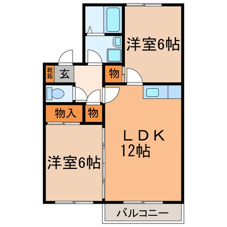 ヘーベル城前の物件間取画像